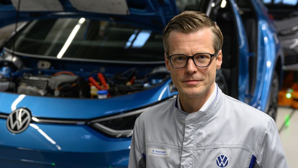 VW Sachsen-Chef Danny Auerswald: "Kreislaufwirtschaft ist für uns ein zentrales Zukunftsthema."  VW Sachsen-Chef Danny Auerswald: "Kreislaufwirtschaft ist für uns ein zentrales Zukunftsthema."
