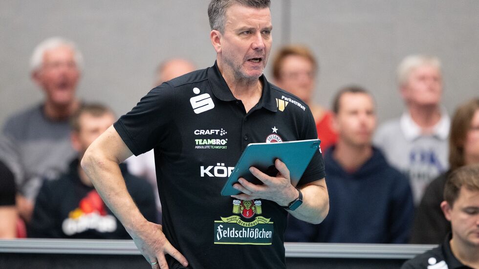 Dresdens Trainer Alexander Waibl erlebte ein Auf und Ab seiner Mannschaft
