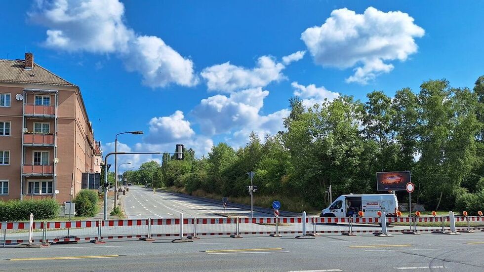 Nadelöhr für Kraftfahrer in Löbau