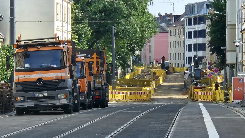 Die Dieskaustraße ist seit dem Frühjahr wegen einer großen, sogenannten Komplex-Baumaßnahme gesperrt.