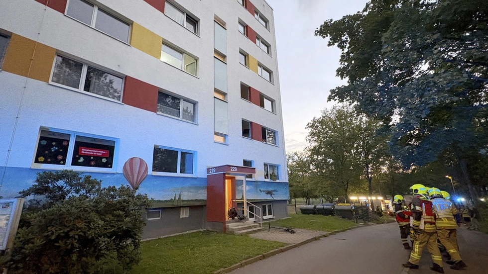 Die Feuerwehr musste nur den Elektroroller vor dem Haus löschen.