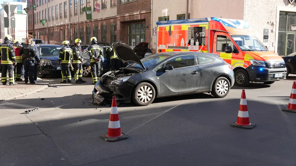 Die Unfallstelle auf der Gießerstraße.
