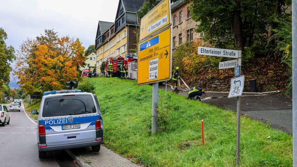Der Einsatzort am Brückenberg.