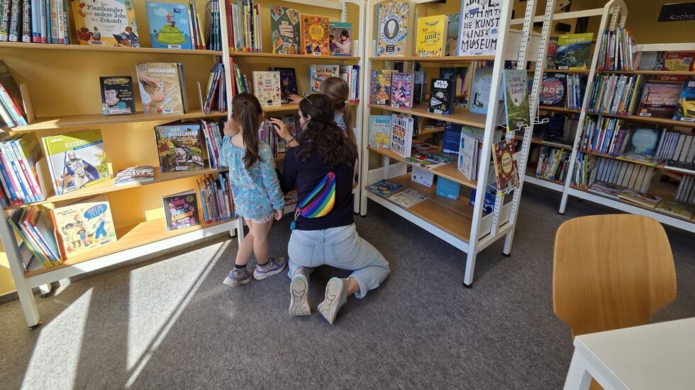 Der Kita-"Lesezirkel" ist quasi eine kleine Kindergarten-Bibliothek inmitten der Einrichtung.