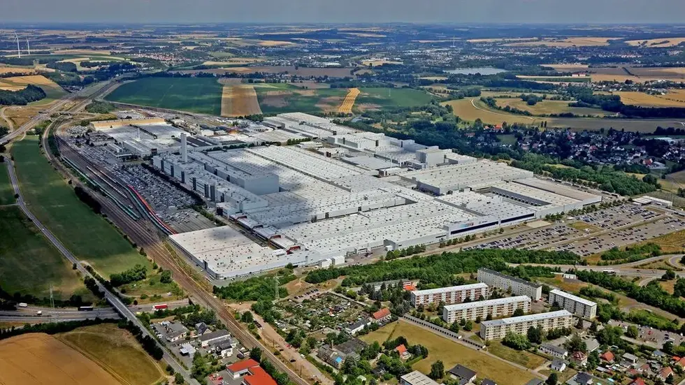 Das Zwickauer VW-Werk von oben.