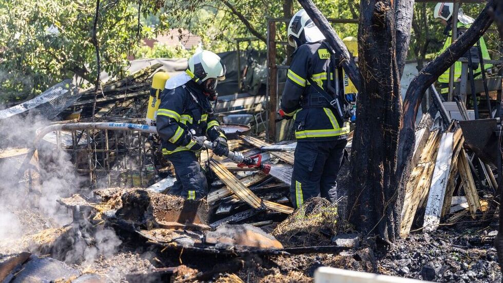 Abgebrannte Stallanlage 