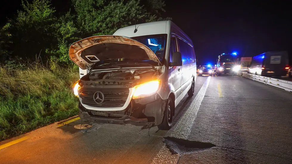Verunglückter Mercedes-Sprinter