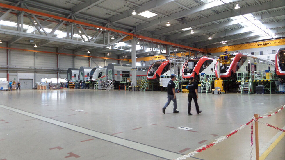 Besucher bekommen auch Einblicke in das Alstom Werk in Görlitz