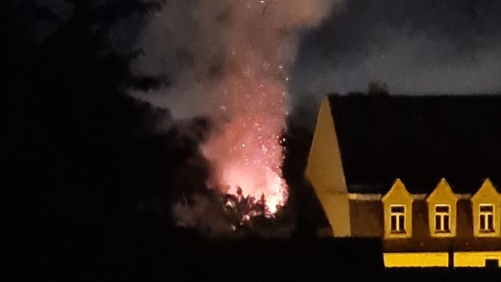 Einer der Brände an der Kamenzer Uferstraße