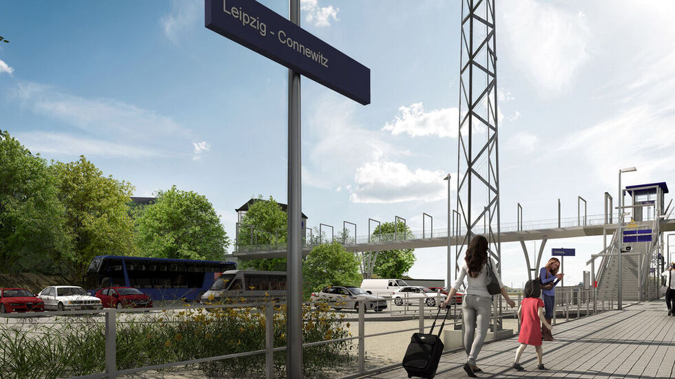 Visualisierung des künftigen S-Bahnhofs Connewitz 