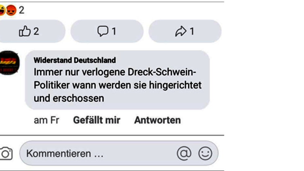 Auszug aus dem FB-Posting von "Widerstand Deutschland" Auszug aus dem FB-Posting von "Widerstand Deutschland"