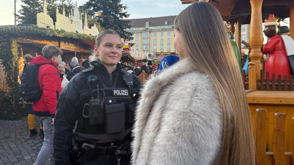 Reporterin Luise Lippert im Gespräch mit Emily Meinel.