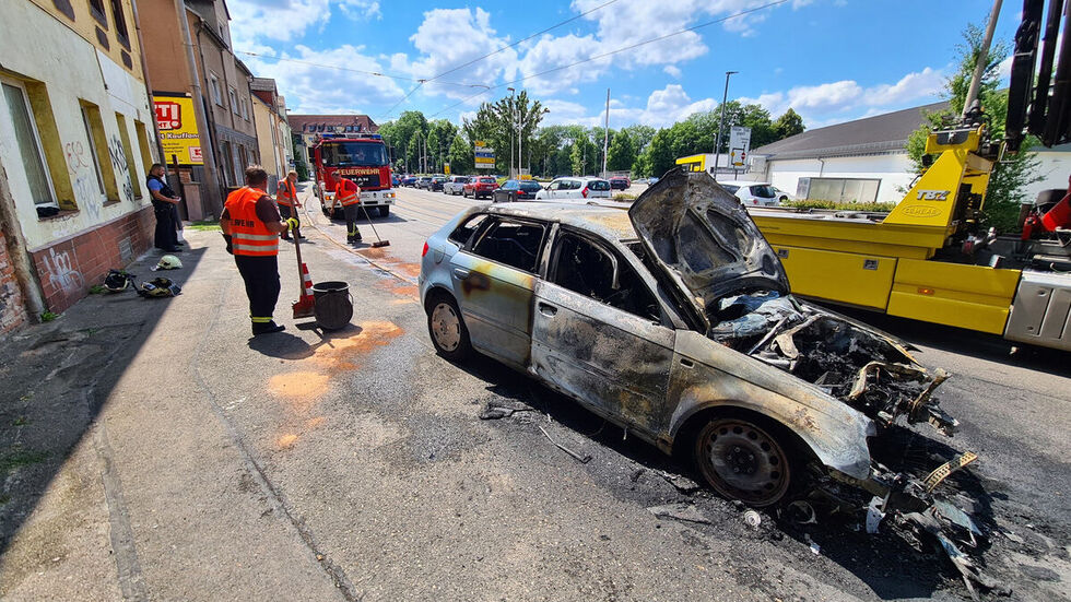 Von dem Audi blieb nicht mehr viel übrig. 