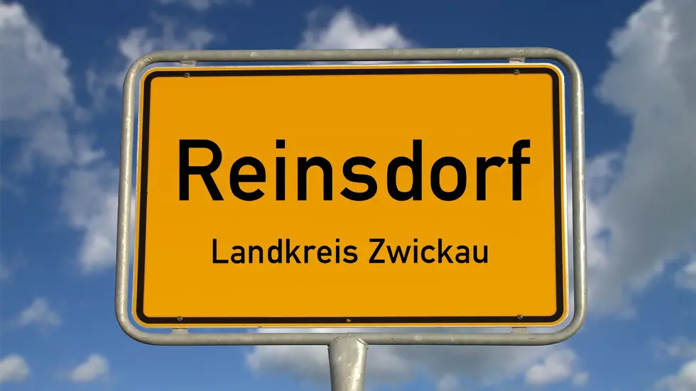 Ortseingangsschild von Reinsdorf Ortseingangsschild von Reinsdorf