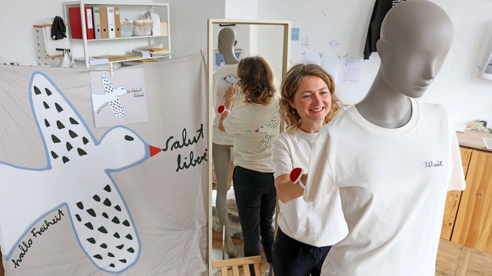 Janett Fischer bei der Arbeit.