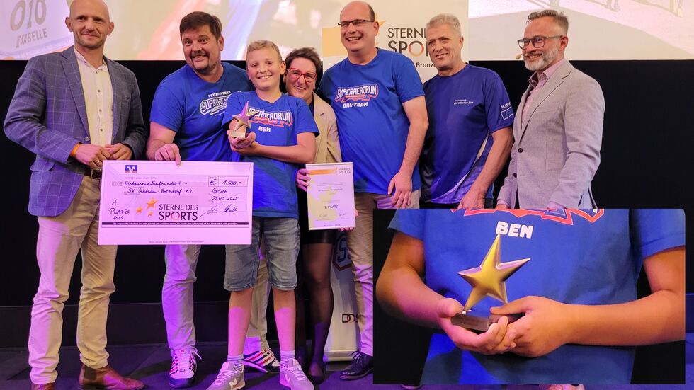 Mit dem Bronze-Stern im Wettbewerb „Sterne des Sports“  wurde die  SV Schönau-Berzdorf ausgezeichnet.
