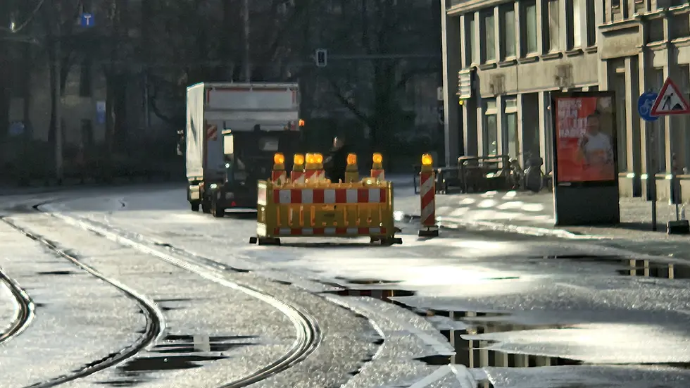 Die gefährlichen Krater wurden eingezäunt.
