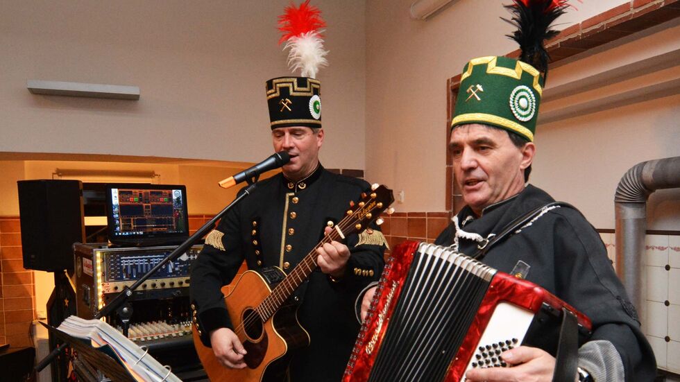 Zünftige Musik gibt's natürlich auch immer zu den Hutznabenden im Bergbaumuseum.