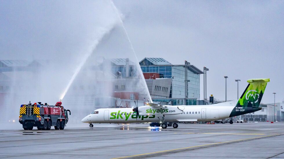 Die obligatorische Flugzeugdusche 