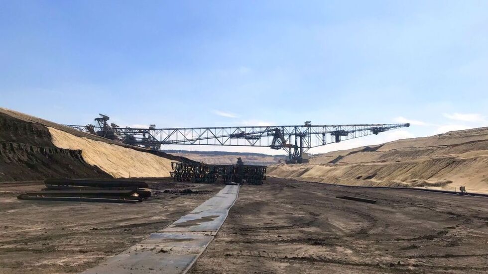 Abraumbrücke im Tagebau Jänschwalde Abraumbrücke im Tagebau Jänschwalde