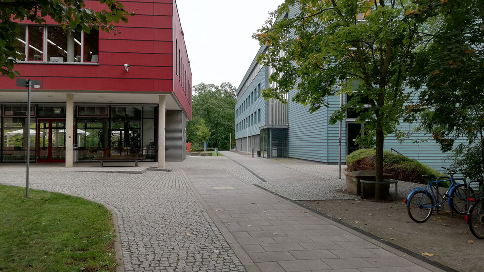 Hochschulcampus mit Vorlesungsgebäude, Bibliothek und Mensa in Görlitz