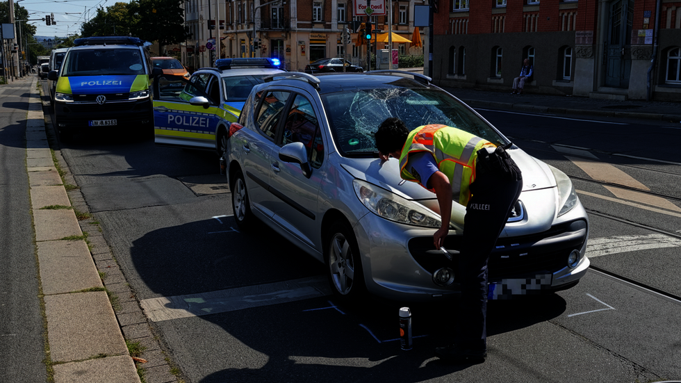 Der Peugeot 207 nach dem Unfall.