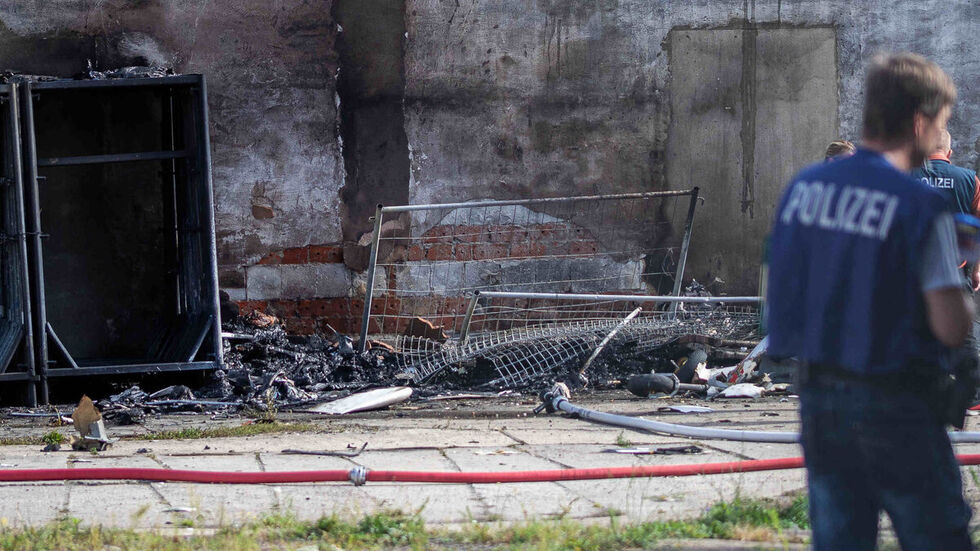 Die Polizei am Einsatzort.