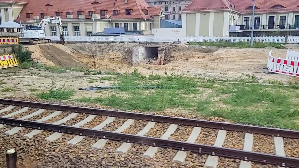 Der alte Posttunnel wird gerade abgerissen