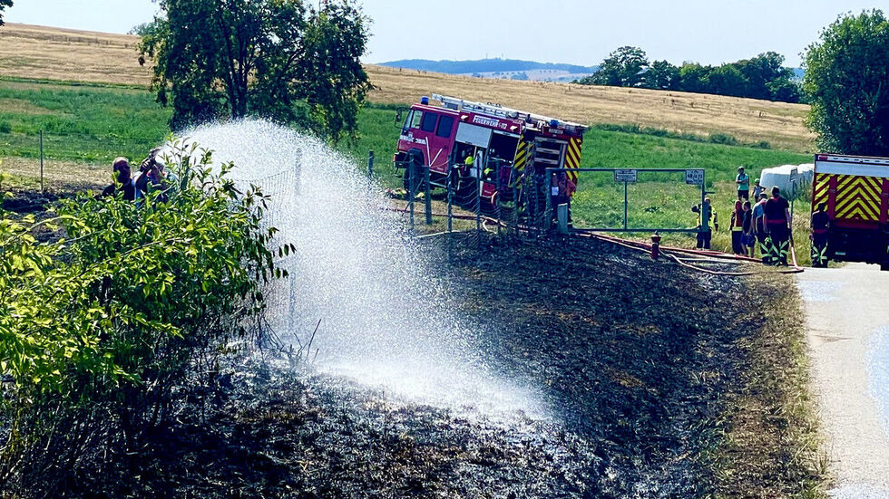 Bei dem Wiesenbrand ist kaum Schaden entstanden.