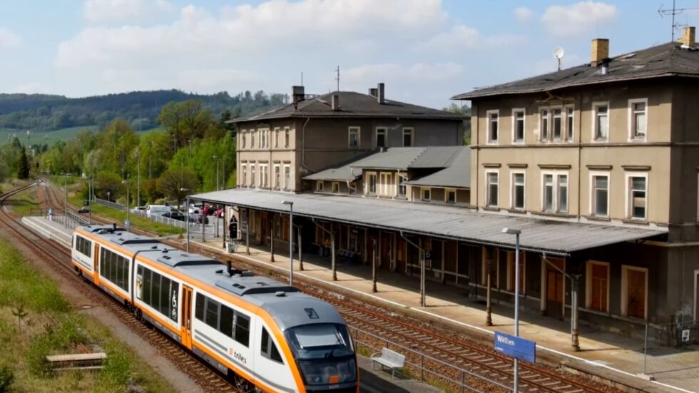 Der Bahnhof Wilthen wurde bei einer Auktion in Dresden versteigert. 