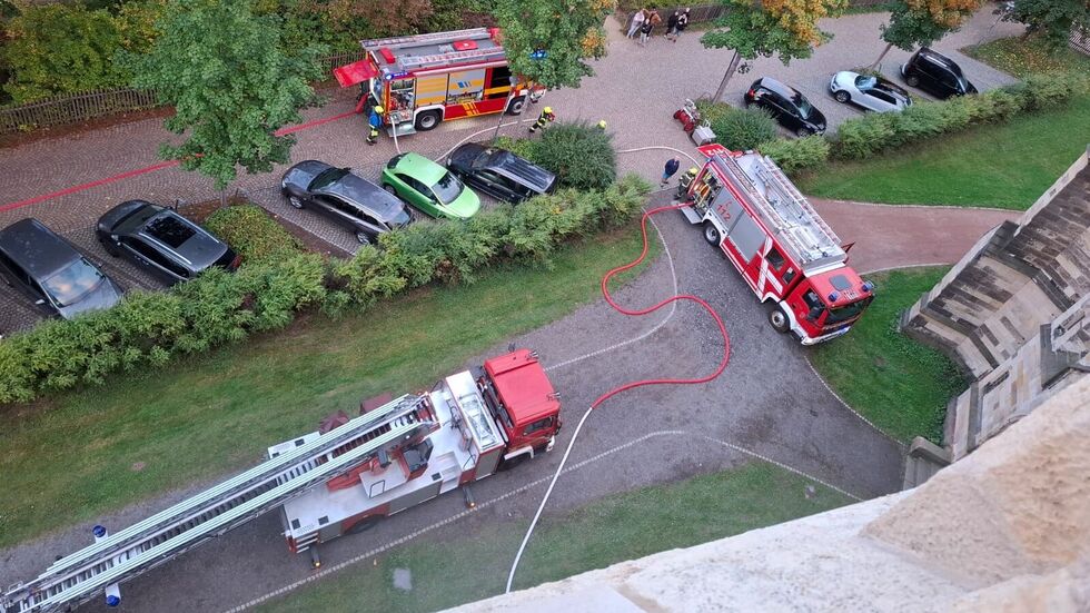 Sieben Fahrzeuge waren an der Übung beteiligt.