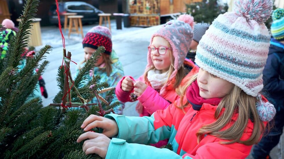 Am Mittwoch haben die Kids mit dem "Anputzen" der Bäume begonnen.