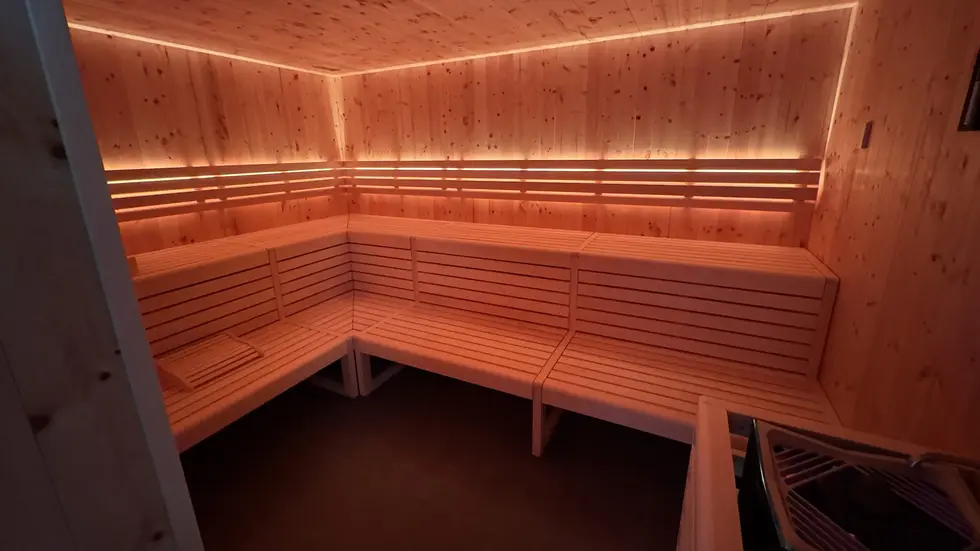 Auf die Hotelgäste wartet eine Sauna Auf die Hotelgäste wartet eine Sauna