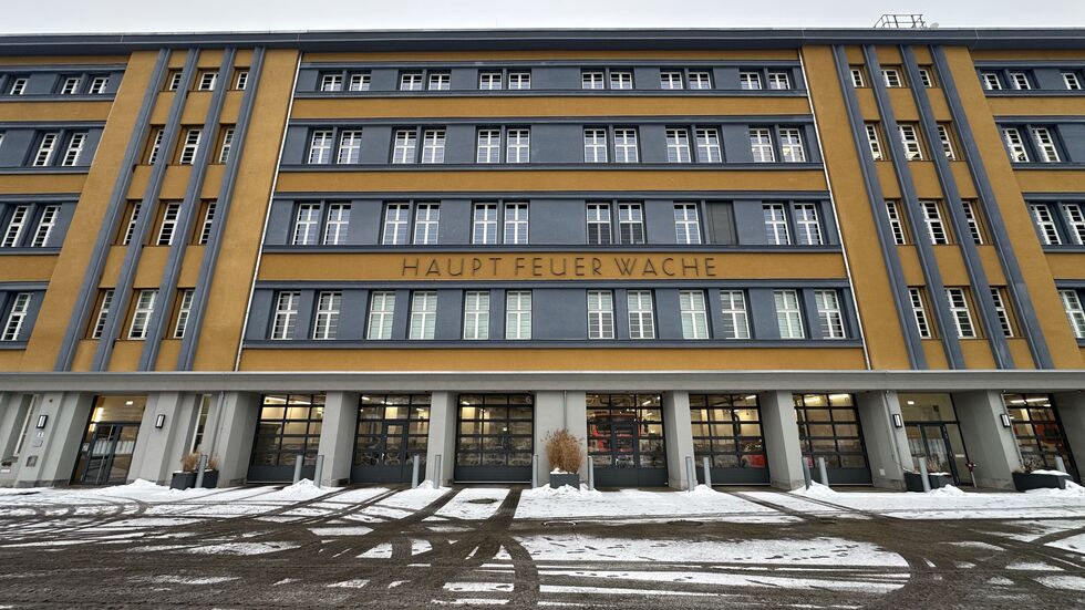 Die Hauptfeuerwache in Leipzig. 