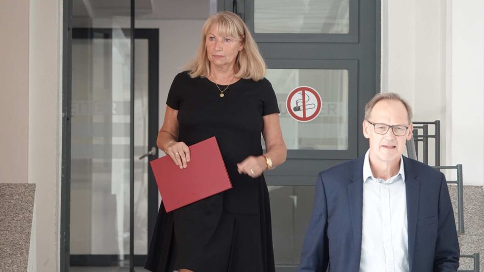 Köpping und Vogel am Mittwoch vor der Pressekonferenz