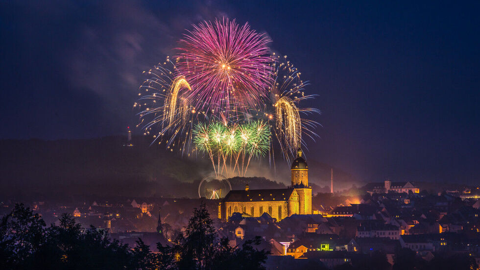 Das Kät-Feuerwerk zählt zu den Highlights des Volksfestes.