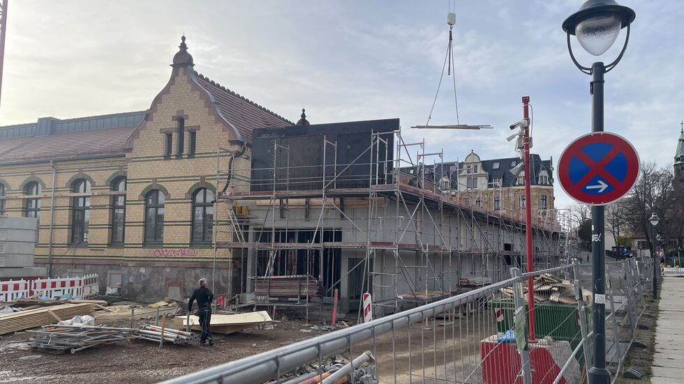 Baustelle Markthalle in der vorigen Woche Baustelle Markthalle in der vorigen Woche