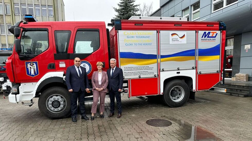 v.l.n.r. Dr. Bogdan Balasynovych, Dr. Gabriele Goldfuß und Leszek Chmiel