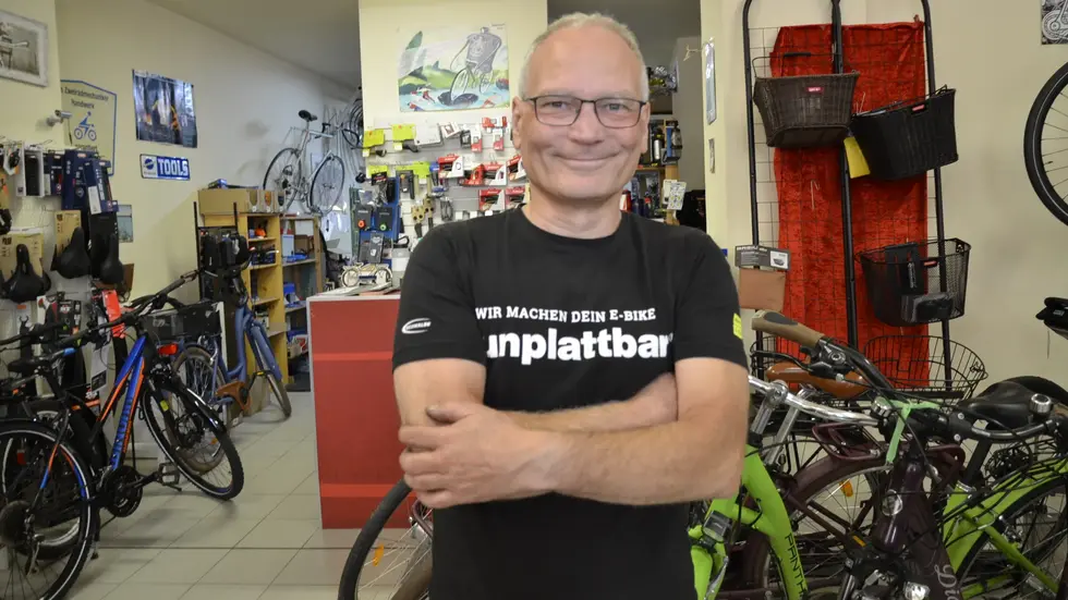 Fahrradhändler und "Konditor" Michael Dobrohlaw 
