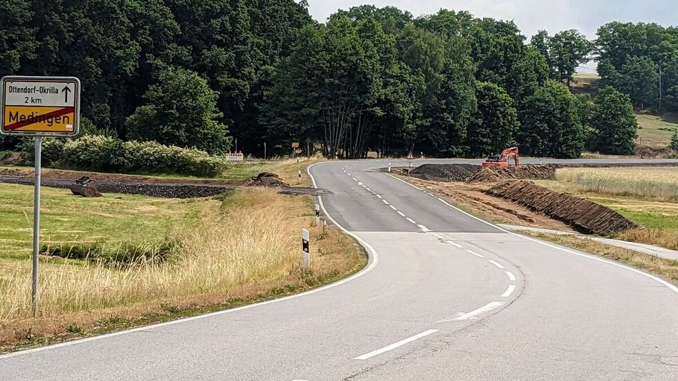 Die S177 zwischen Medingen und Ottendorf-Okrilla wird bis Ende 2024 ausgebaut und bekommt einen Radweg