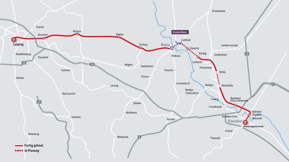 Der Streckenverlauf des Ausbaus