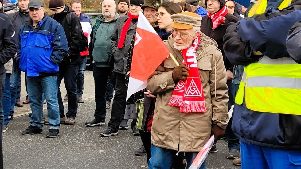 Protestmarsch der Waggonbauer vor einer Woche 