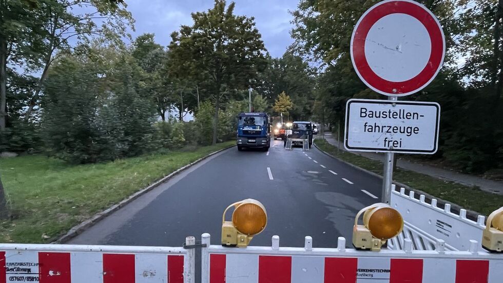 Vollsperrung der Werdauer Straße