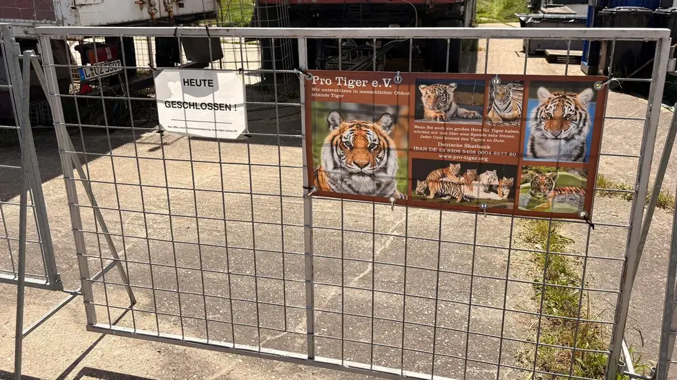 Der Eingang der Tiger-Anlage im Sckeuditzer Ortsteil Dölzig. Der Eingang der Tiger-Anlage im Sckeuditzer Ortsteil Dölzig.