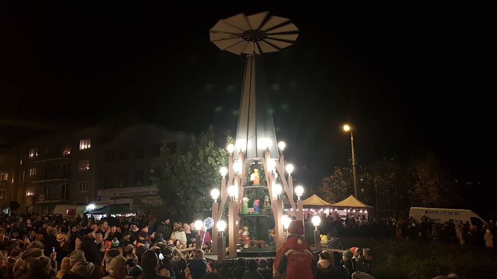 Planitzer beim Pyramideandrehen