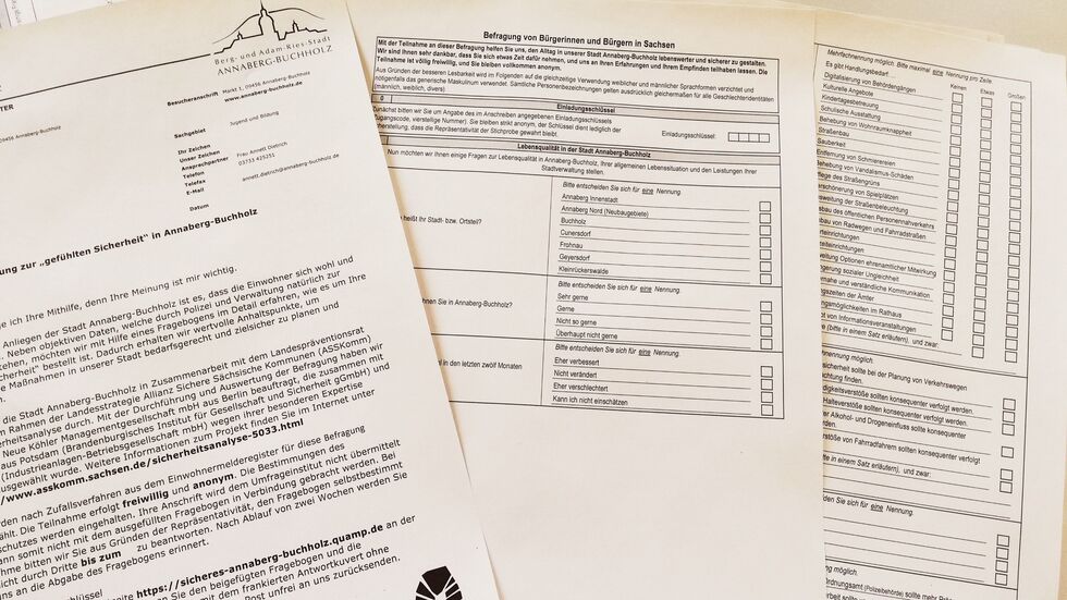 Einn Fragebogen für die Sicherheitsanalyse.