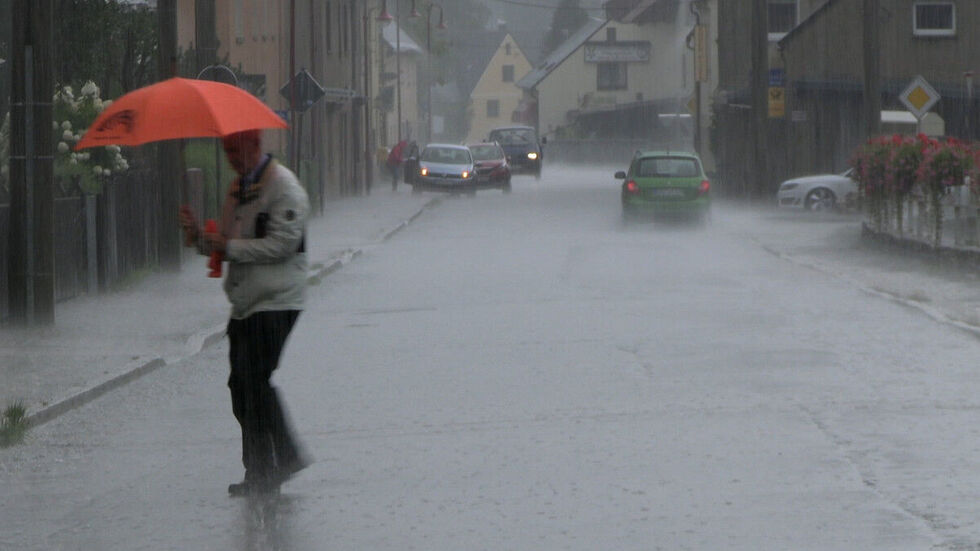 In Crottendorf fielen in einer Stunde knapp 50 Liter auf dem Quadratmeter.