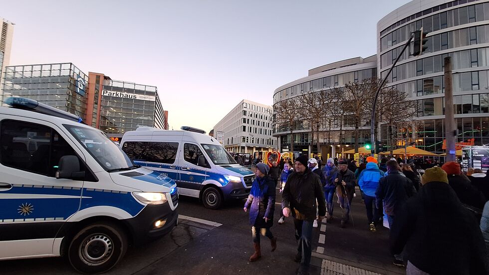 Die Polizei war in der Innenstadt präsent.