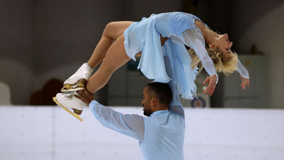 Aljona Savchenko und Robin Szolkowy in der Chemnitzer Trainingshalle