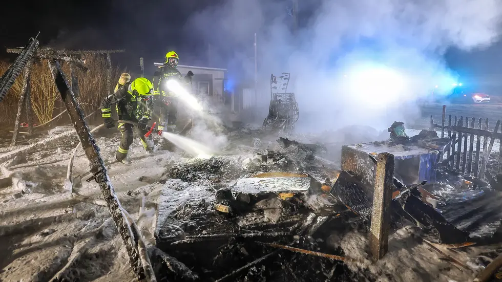 Von der Laube blieb kaum etwas übrig. 